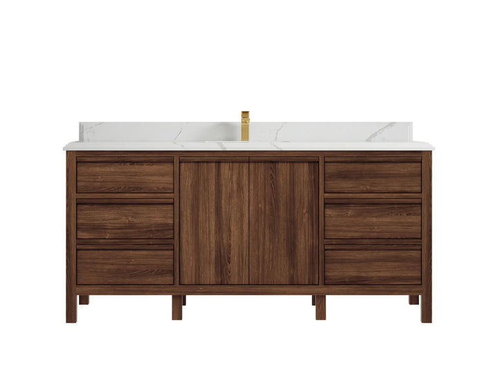 Elizabeth Teak Wood 72 in. W x 22 in. D Single Sink Bathroom Vanity - photo 21