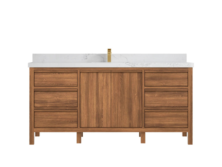 Elizabeth Teak Wood 72 in. W x 22 in. D Single Sink Bathroom Vanity - photo 17