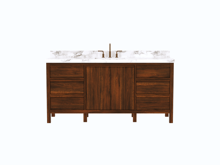 Elizabeth Teak Wood 72 in. W x 22 in. D Single Sink Bathroom Vanity - photo 1