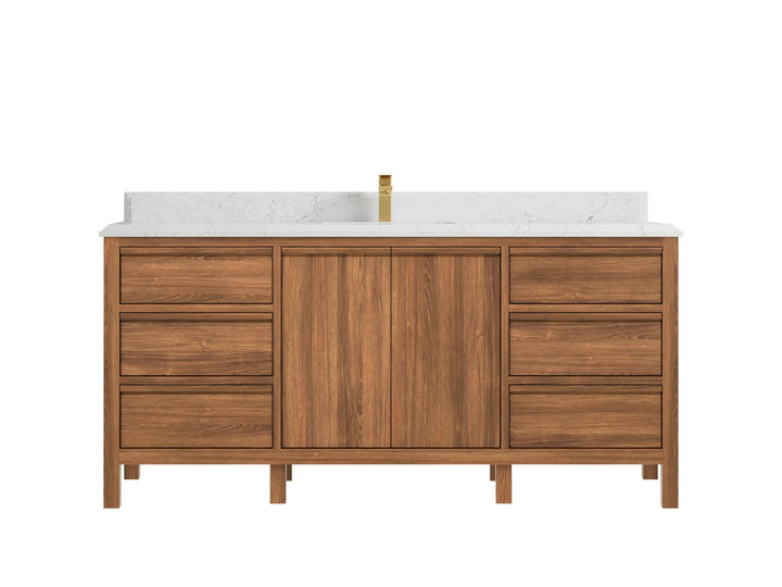 Elizabeth Teak Wood 72 in. W x 22 in. D Single Sink Bathroom Vanity - photo 23