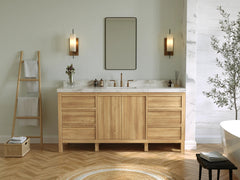 Elizabeth Teak Wood 72 in. W x 22 in. D Single Sink Bathroom Vanity - photo 4