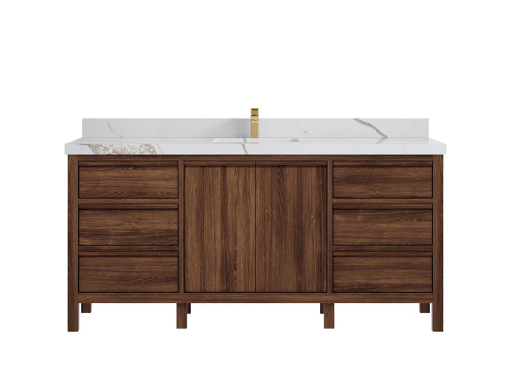 Elizabeth Teak Wood 72 in. W x 22 in. D Single Sink Bathroom Vanity - photo 13