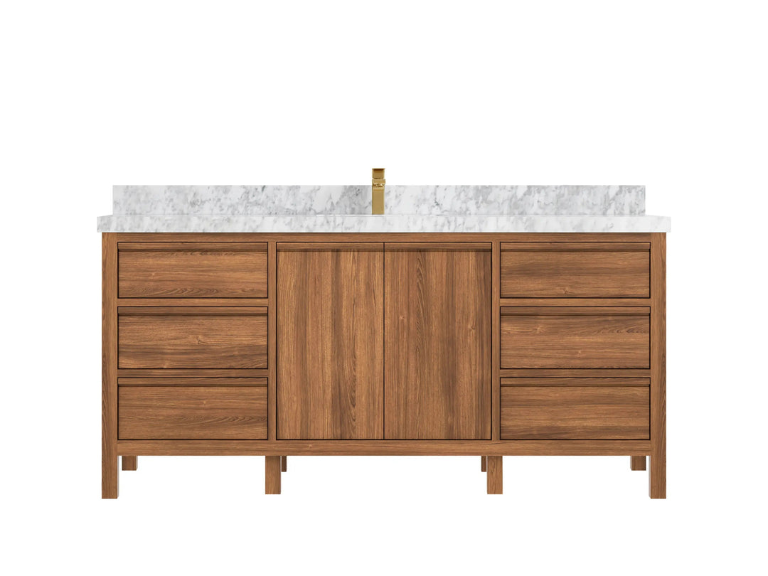 Elizabeth Teak Wood 72 in. W x 22 in. D Single Sink Bathroom Vanity - Willow Bath and Vanity