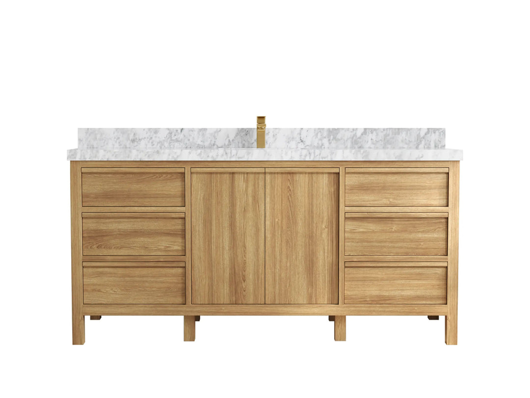 Elizabeth Teak Wood 72 in. W x 22 in. D Single Sink Bathroom Vanity - Willow Bath and Vanity