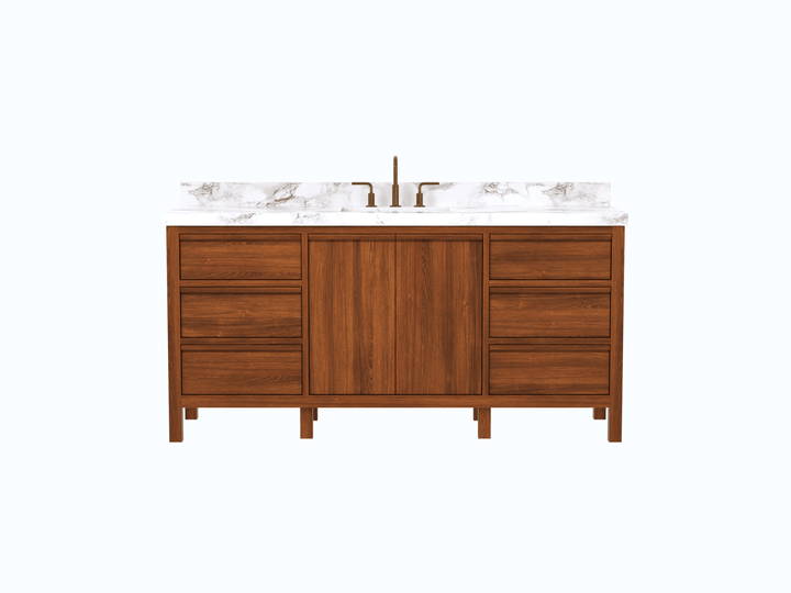 Elizabeth Teak Wood 72 in. W x 22 in. D Single Sink Bathroom Vanity - photo 1
