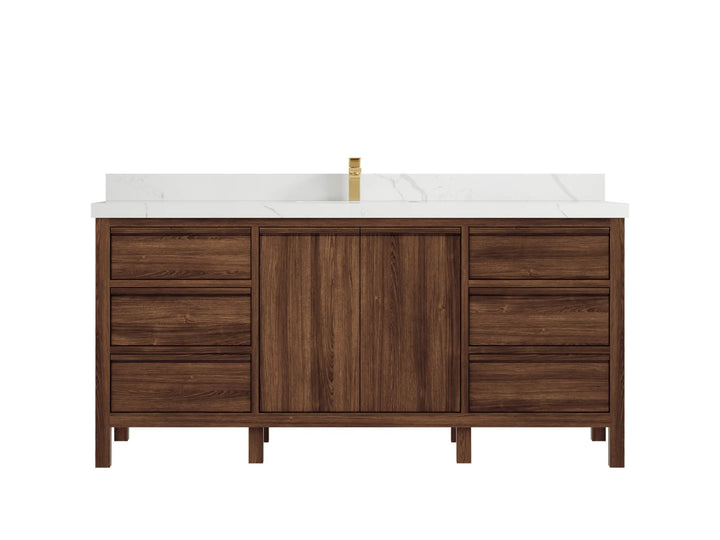 Elizabeth Teak Wood 72 in. W x 22 in. D Single Sink Bathroom Vanity - photo 15