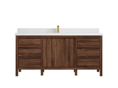 Elizabeth Teak Wood 72 in. W x 22 in. D Single Sink Bathroom Vanity - photo 31