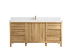 Elizabeth Teak Wood 72 in. W x 22 in. D Single Sink Bathroom Vanity - photo 28