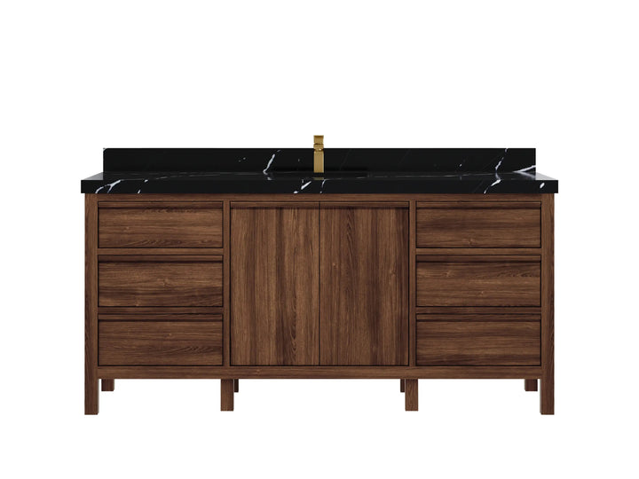 Elizabeth Teak Wood 72 in. W x 22 in. D Single Sink Bathroom Vanity - photo 11