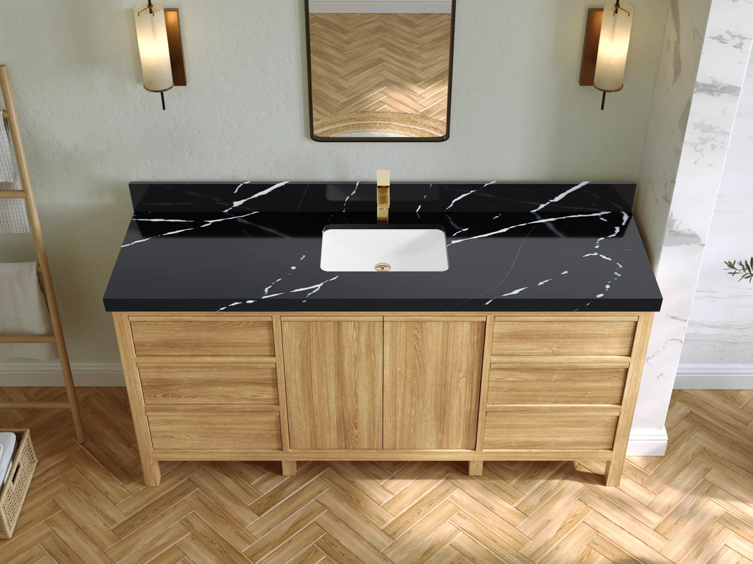 Elizabeth Teak Wood 72 in. W x 22 in. D Single Sink Bathroom Vanity - Willow Bath and Vanity