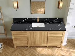 Elizabeth Teak Wood 72 in. W x 22 in. D Single Sink Bathroom Vanity - photo 11