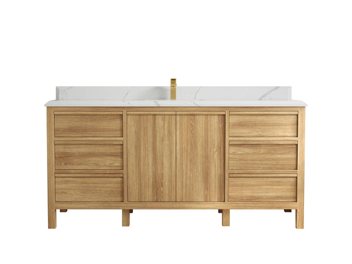 Elizabeth Teak Wood 72 in. W x 22 in. D Single Sink Bathroom Vanity - photo 22