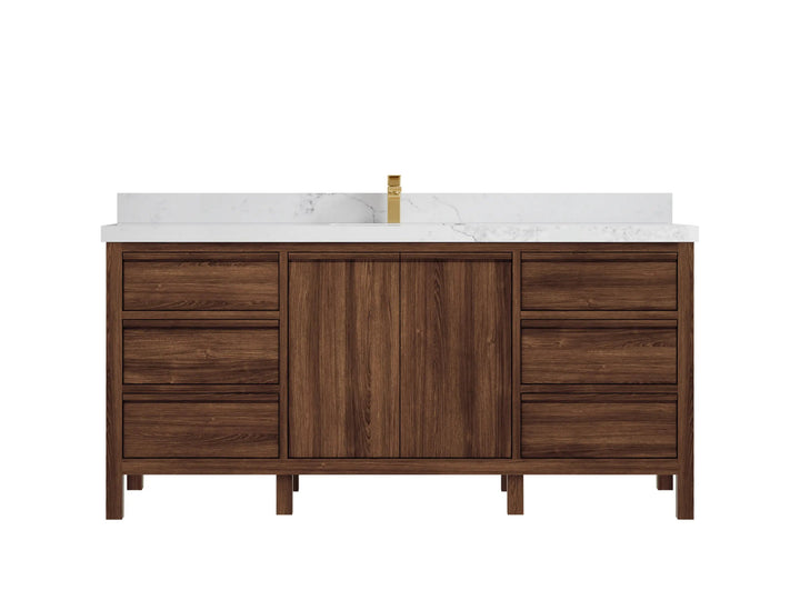 Elizabeth Teak Wood 72 in. W x 22 in. D Single Sink Bathroom Vanity - photo 17