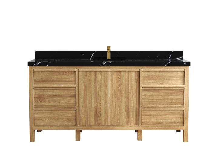 Elizabeth Teak Wood 72 in. W x 22 in. D Single Sink Bathroom Vanity - photo 12
