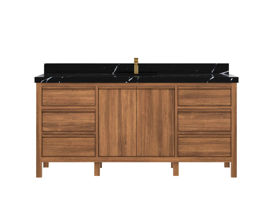 Elizabeth Teak Wood 72 in. W x 22 in. D Single Sink Bathroom Vanity - Willow Bath and Vanity