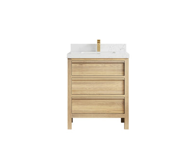 Elizabeth White Oak 30 in. W x 22 in. D Single Sink Bathroom Vanity - Willow Bath and Vanity