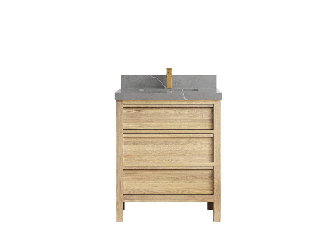 Elizabeth White Oak 30 in. W x 22 in. D Single Sink Bathroom Vanity - Willow Bath and Vanity