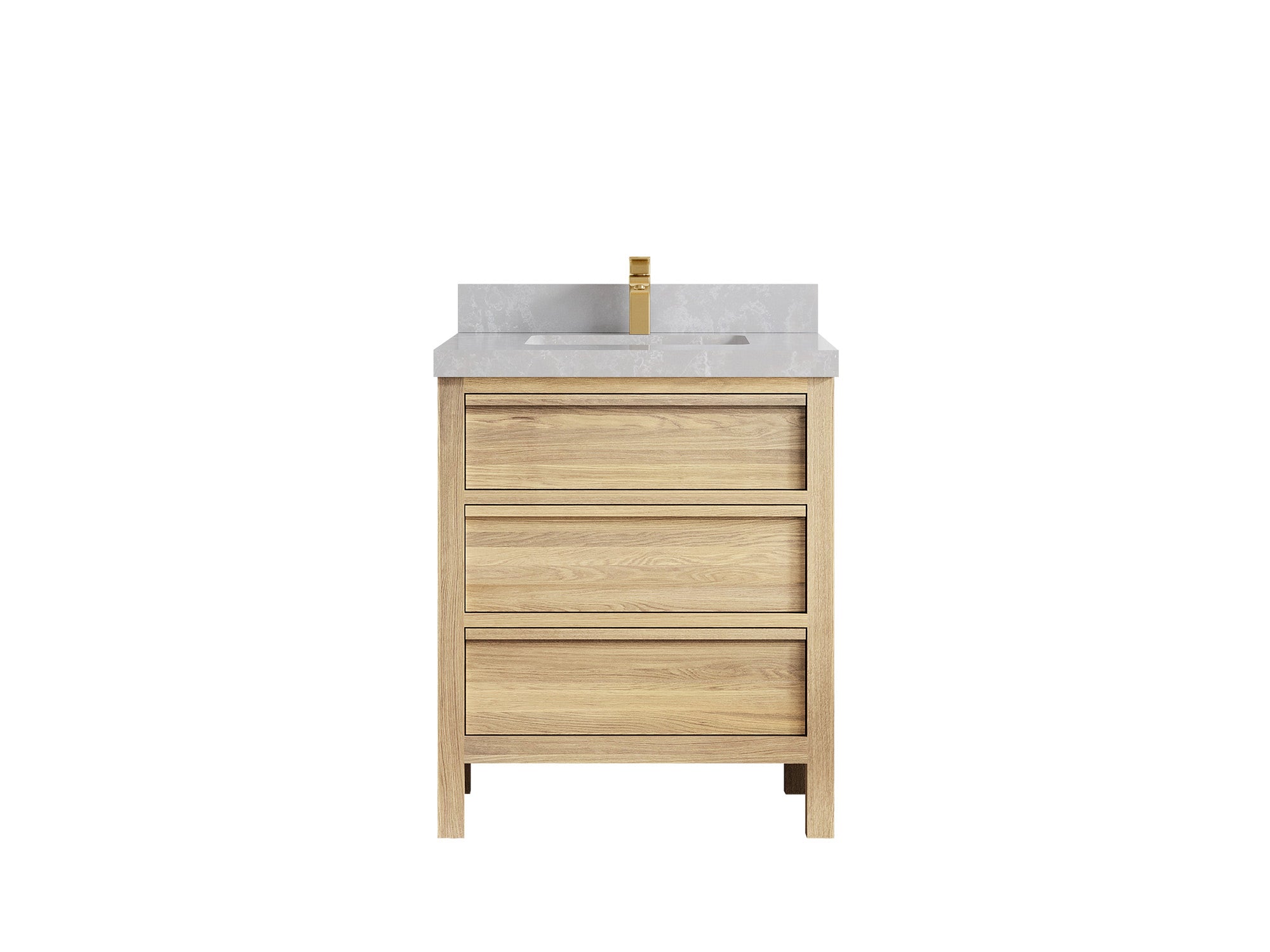 Elizabeth White Oak 30 in. W x 22 in. D Single Sink Bathroom Vanity - Willow Bath and Vanity