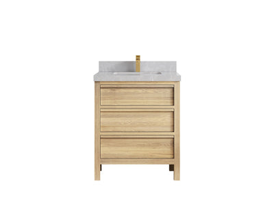 Elizabeth White Oak 30 in. W x 22 in. D Single Sink Bathroom Vanity - Willow Bath and Vanity