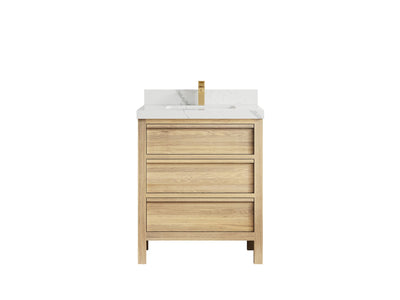 Elizabeth White Oak 30 in. W x 22 in. D Single Sink Bathroom Vanity - Willow Bath and Vanity