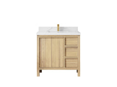 Elizabeth White Oak 36 in. W x 22 in. D Center Sink Bathroom Vanity - photo 17