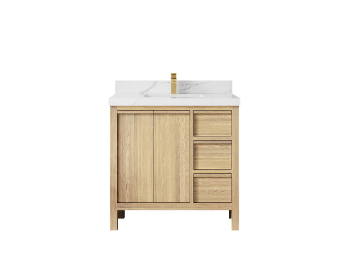 Elizabeth White Oak 36 in. W x 22 in. D Center Sink Bathroom Vanity - photo 17