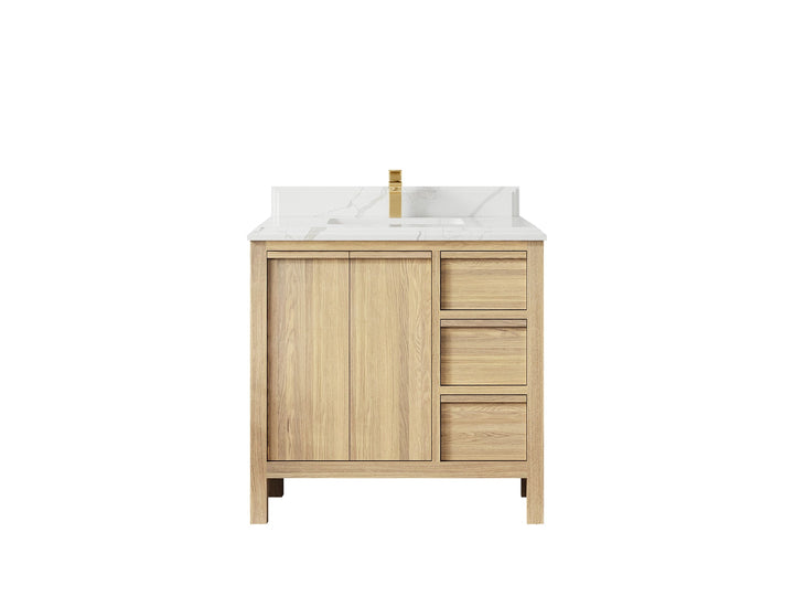 Elizabeth White Oak 36 in. W x 22 in. D Center Sink Bathroom Vanity - photo 29