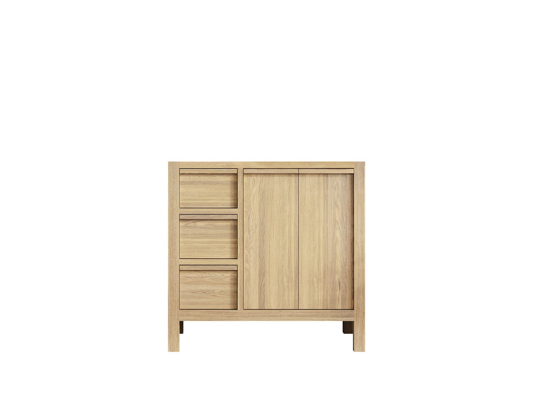 Elizabeth White Oak 36 in. W x 22 in. D Center Sink Bathroom Vanity - Willow Bath and Vanity