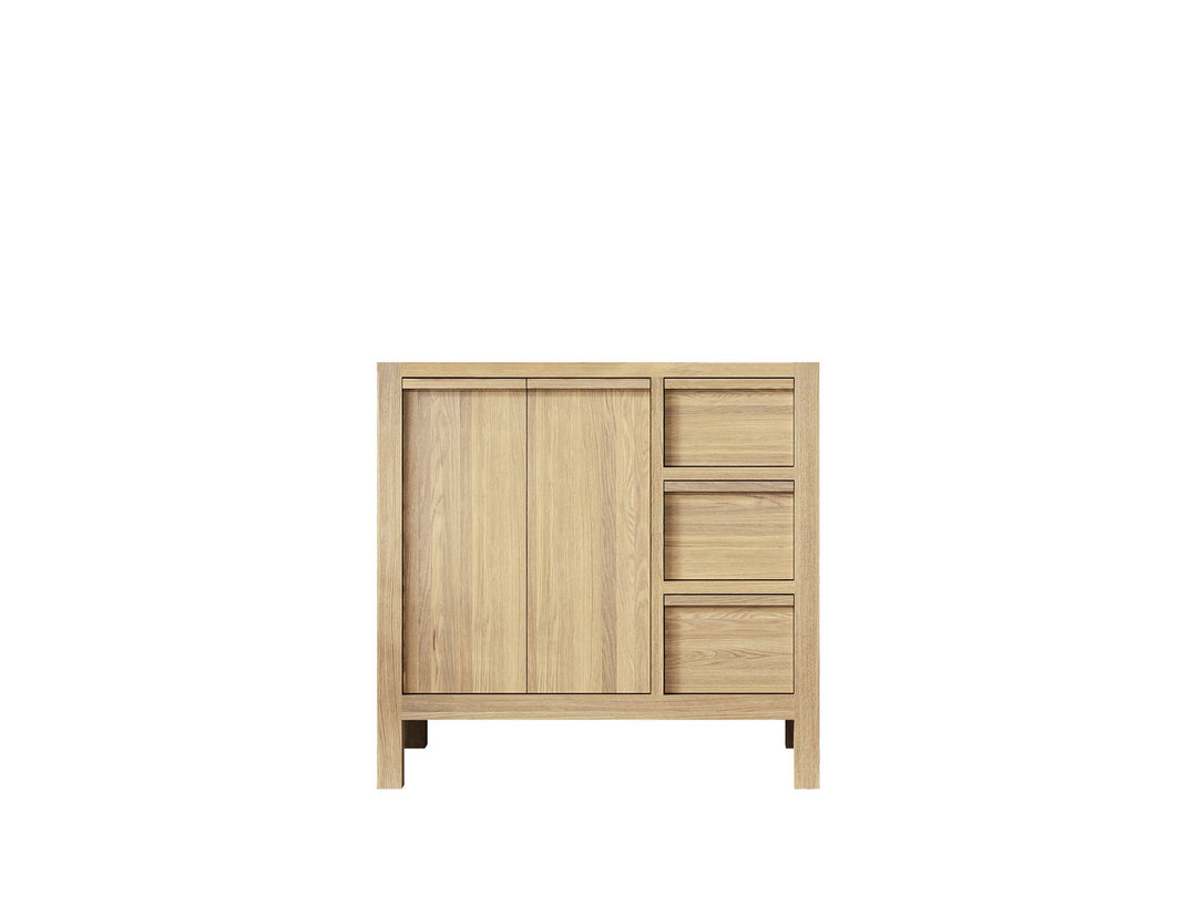 Elizabeth White Oak 36 in. W x 22 in. D Center Sink Bathroom Vanity - Willow Bath and Vanity