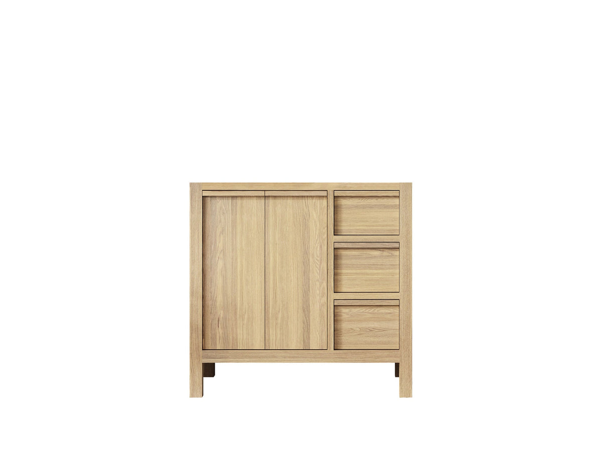 Elizabeth White Oak 36 in. W x 22 in. D Center Sink Bathroom Vanity - Willow Bath and Vanity