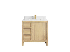 Elizabeth White Oak 36 in. W x 22 in. D Center Sink Bathroom Vanity - photo 28