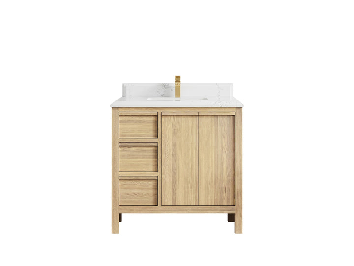 Elizabeth White Oak 36 in. W x 22 in. D Center Sink Bathroom Vanity - photo 28