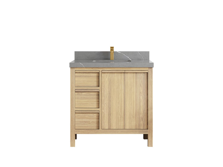 Elizabeth White Oak 36 in. W x 22 in. D Center Sink Bathroom Vanity - photo 38