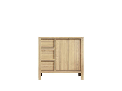 Elizabeth White Oak 36 in. W x 22 in. D Center Sink Bathroom Vanity - Willow Bath and Vanity