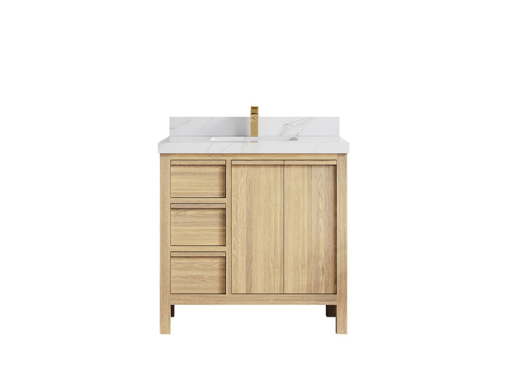 Elizabeth White Oak 36 in. W x 22 in. D Center Sink Bathroom Vanity - photo 22