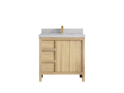 Elizabeth White Oak 36 in. W x 22 in. D Center Sink Bathroom Vanity - Willow Bath and Vanity