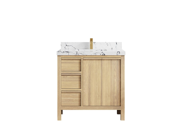 Elizabeth White Oak 36 in. W x 22 in. D Center Sink Bathroom Vanity - photo 44