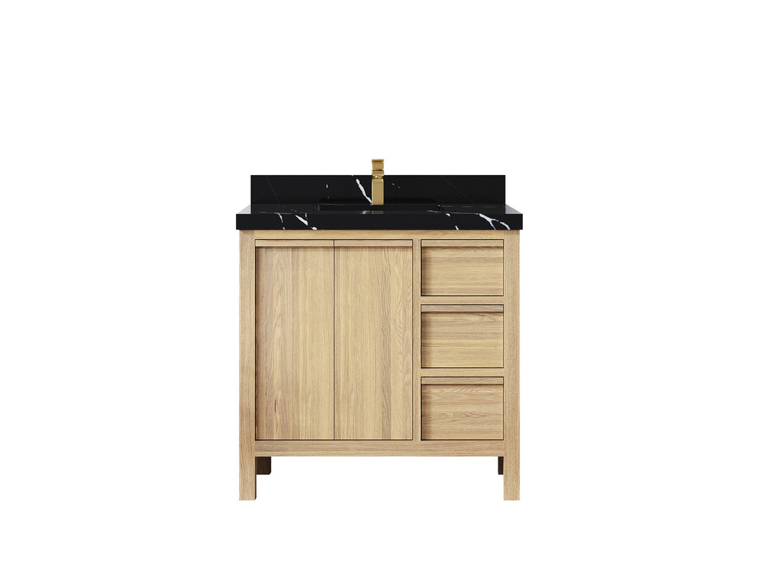Elizabeth White Oak 36 in. W x 22 in. D Center Sink Bathroom Vanity - Willow Bath and Vanity