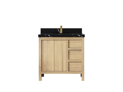 Elizabeth White Oak 36 in. W x 22 in. D Center Sink Bathroom Vanity - Willow Bath and Vanity