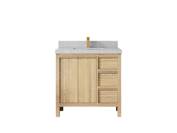 Elizabeth White Oak 36 in. W x 22 in. D Center Sink Bathroom Vanity - photo 37