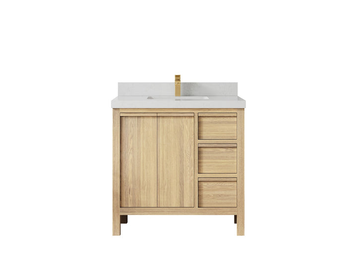Elizabeth White Oak 36 in. W x 22 in. D Center Sink Bathroom Vanity - photo 27