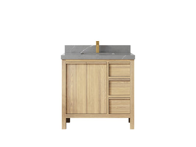 Elizabeth White Oak 36 in. W x 22 in. D Center Sink Bathroom Vanity - Willow Bath and Vanity