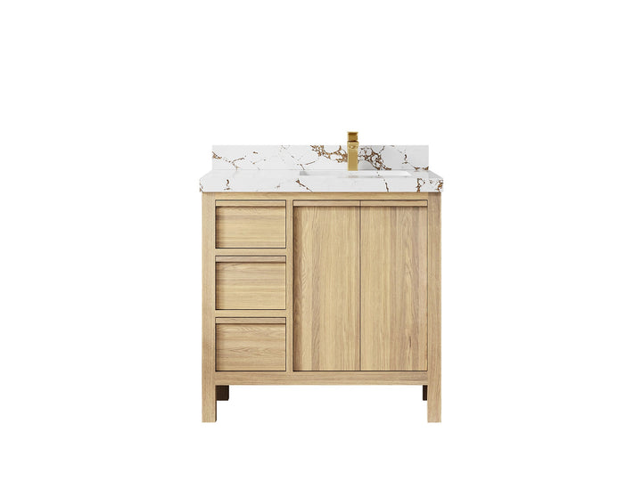 Elizabeth White Oak 36 in. W x 22 in. D Right Offset Sink Bathroom Vanity - photo 41
