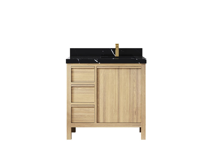 Elizabeth White Oak 36 in. W x 22 in. D Right Offset Sink Bathroom Vanity - photo 13
