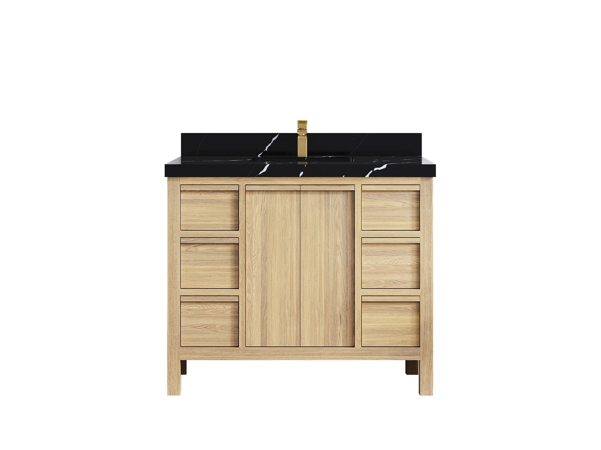 Elizabeth White Oak 42 in. W x 22 in. D Single Sink Bathroom Vanity - Willow Bath and Vanity
