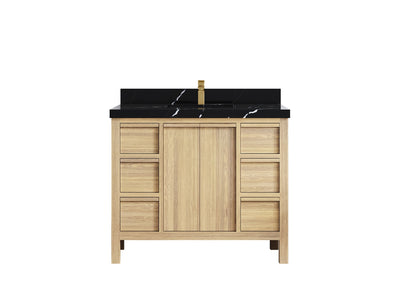 Elizabeth White Oak 42 in. W x 22 in. D Single Sink Bathroom Vanity - Willow Bath and Vanity