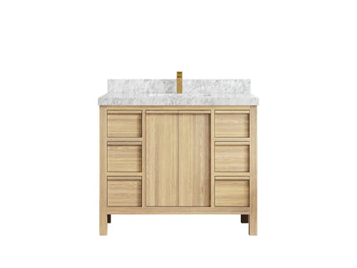 Elizabeth White Oak 42 in. W x 22 in. D Single Sink Bathroom Vanity - Willow Bath and Vanity
