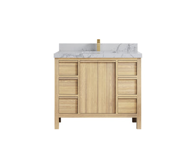 Elizabeth White Oak 42 in. W x 22 in. D Single Sink Bathroom Vanity - Willow Bath and Vanity