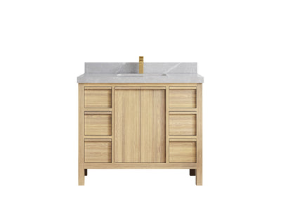 Elizabeth White Oak 42 in. W x 22 in. D Single Sink Bathroom Vanity - Willow Bath and Vanity