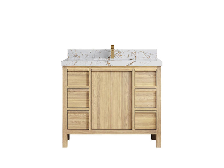 Elizabeth White Oak 42 in. W x 22 in. D Single Sink Bathroom Vanity - photo 43